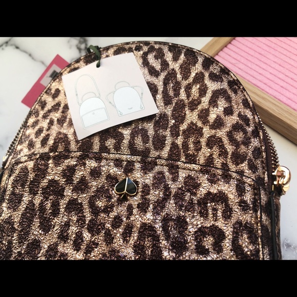 Kate Spade leopard convertible backpack - Picture 3 of 8
